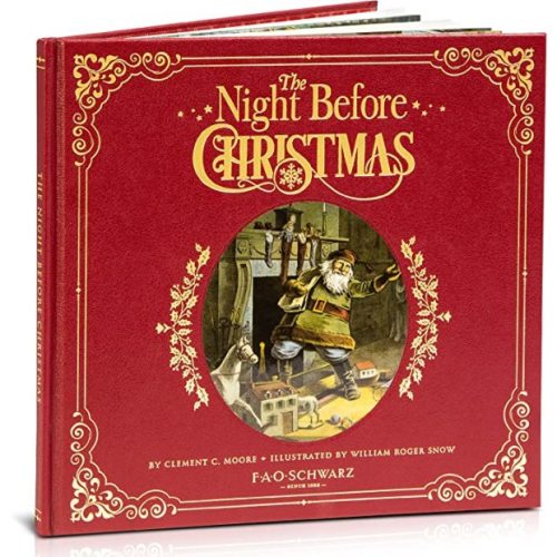 FAO Schwarz The Night Before Christmas Premiere Genuine Leather-Bound Book