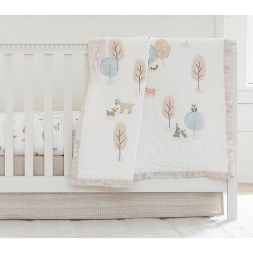 Dakota Woodland Crib Baby Quilt | Pottery Barn Kids