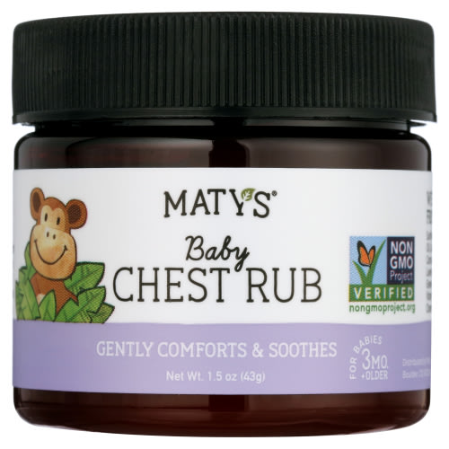 Maty’s Infant & Toddler Natural Vapor Rub, Soothing Lavender for Congestion Relief, Petroleum Free, 1.5oz