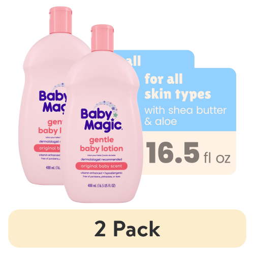 (2 pack) Baby Magic Gentle Baby Lotion, Original Baby Scent, Hypoallergenic, 16.5 fl oz