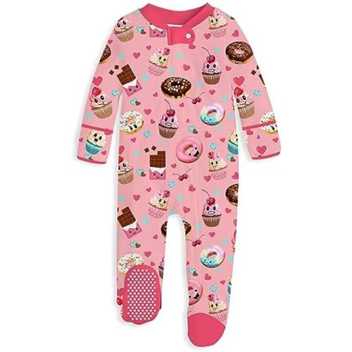 UNIFACO Baby Girls Boys Footed Pajamas One-Piece Sleeper Snug Fit Sleep and Play Zip Front Footie Romper 0-12 Month
