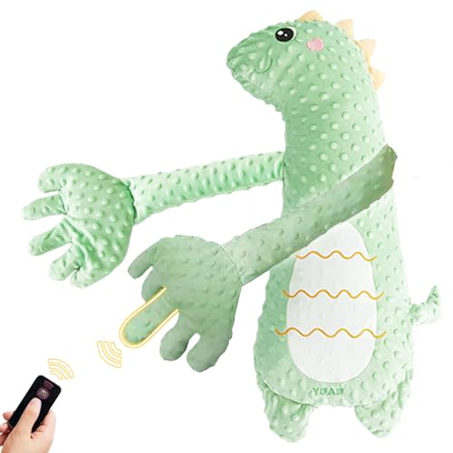 JoliCeli Baby Soothing Toy with Automatic Patting Palm, Baby Patter Doll with Soothing Palm Pad Interactive, 3 Levels Adjustable Simulation of Automatic Palms Slapping for Bed, Sofa