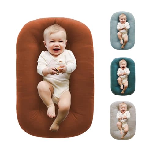 oliwex Baby Lounger,Baby Lounger Pillow,Baby Lounger 0-24 Months,Baby Lounger for Newborn (Coffee)