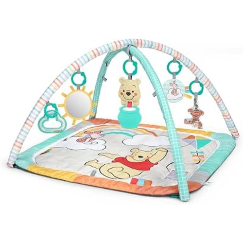 Bright Starts Baby Activity Gym with Two Toy Bars, Winnie the Pooh, Unisex Multi-Coloured