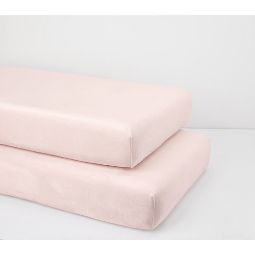 Luxe Solid Chamois Crib Fitted Sheet | Pottery Barn Kids