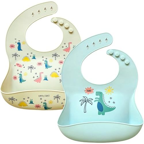 Hippypotamus Silicone Baby Bibs - Soft Waterproof Bibs for Babies & Toddlers