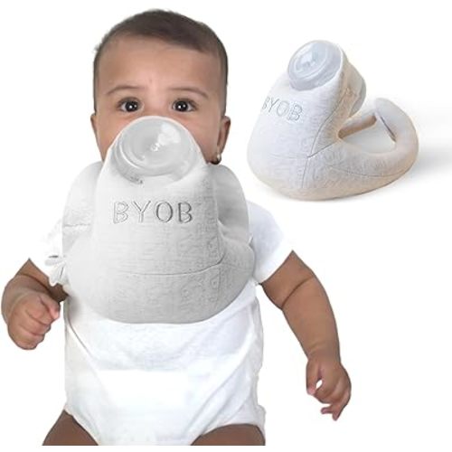 Bottle Holder for Baby - BYOB - Promotes Motor Skill Development and Independence - Soft with Secure Adjustable Velcro Closure