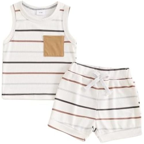 Baby Boy Summer Clothes Striped Tank Tops Camisoles and Shorts Newborn Boys Spring Summer Outfit