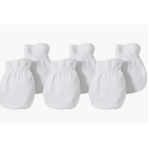 Burt's Bees Baby Baby Girls' Mittens, No-Scratch Mitts, 100% Organic Cotton, Set of 3