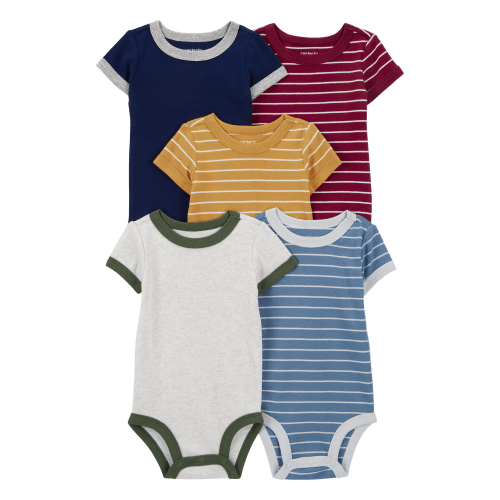 Baby 6-Pack Striped Short-Sleeve Bodysuits - Carter's | Carter's