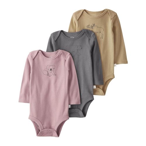 3M Little planet by carter's unisex-baby 3-pack Long Sleeve Bodysuits Made With Organic Cotton