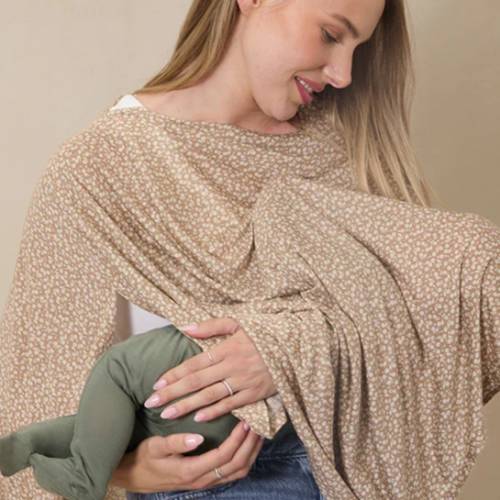 Cream Floral Nursing Cover