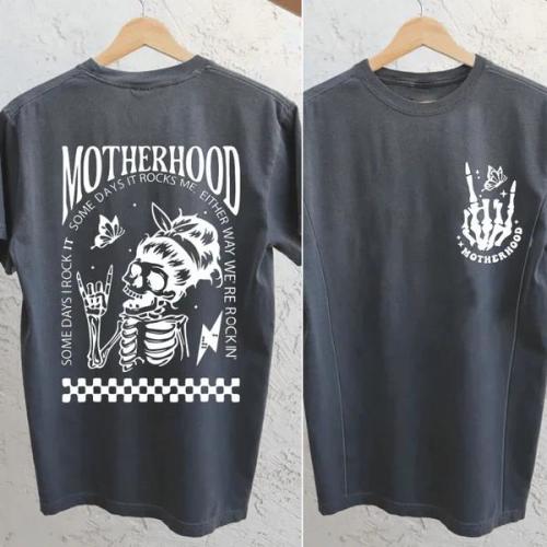 Motherhood Sometimes I Rock It Sometimes It Rocks Me Nursing T-shirt - TikTok Shop
