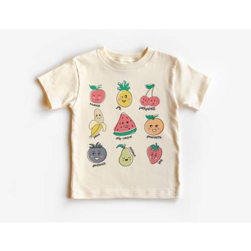 Cute Fruits Of The Spirit Toddler Shirt - Christian Kids Clothing - Boho Natural Toddler & Youth Tee