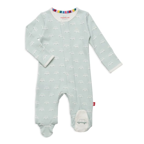 beep beep time for sleep organic cotton magnetic parent favorite footie