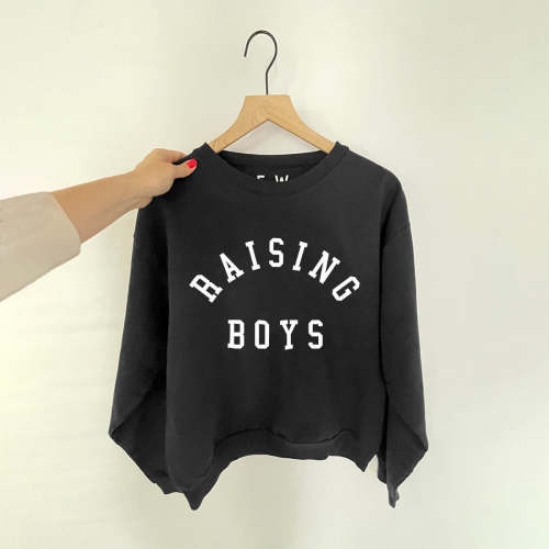 WOMENS RAISING BOYS® ORIGINAL SWEATSHIRT - FADED BLACK