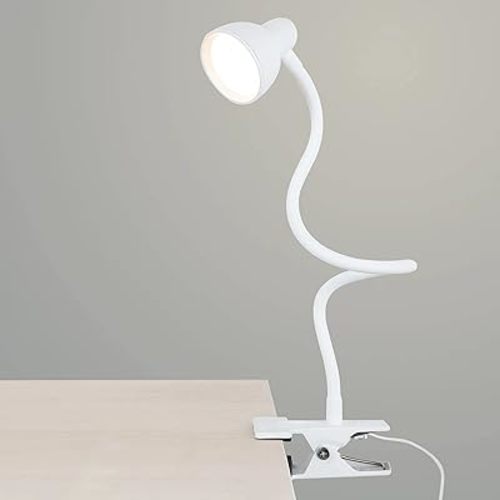LiFMIRA Clip on Lamp USB Reading Light, Desk Lamp with Clamp White