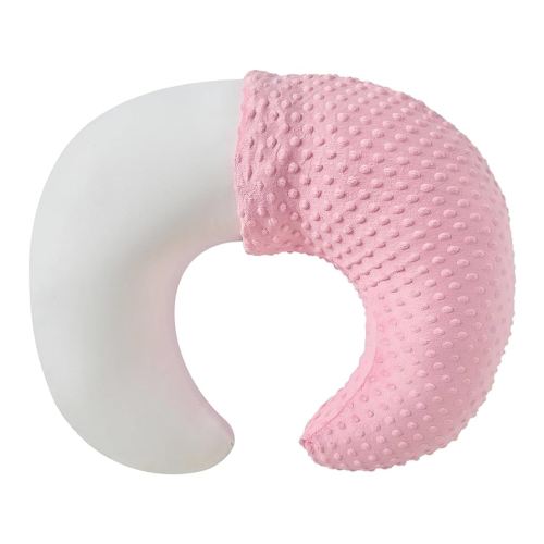 Nursing Pillow and Positioner with Cover for Breastfeeding and Bottle Feeding, Propping Baby, Tummy Time, Baby Sitting Support, Awake-Time Support (Candy Pink, 23.6" x 19.7" x 7.5")