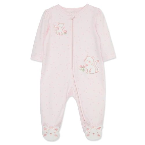 Little Me Clothes for Baby Girls' 100% Cotton Scratch-Free Tag Footie Sleeper, Preemie to 9 Months