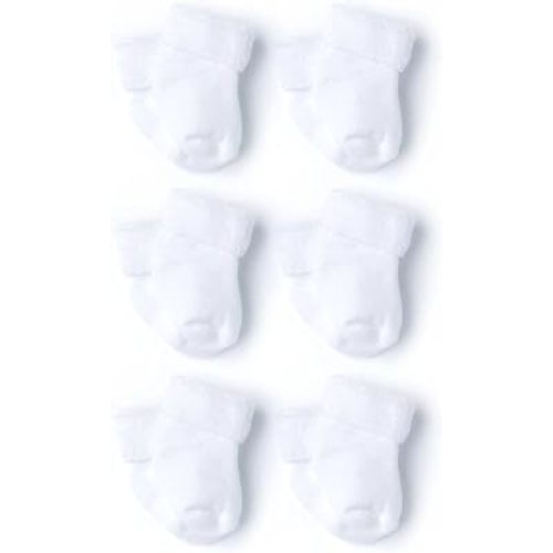 Gerber Baby Boys & Girls 6-Pack White Terry Socks