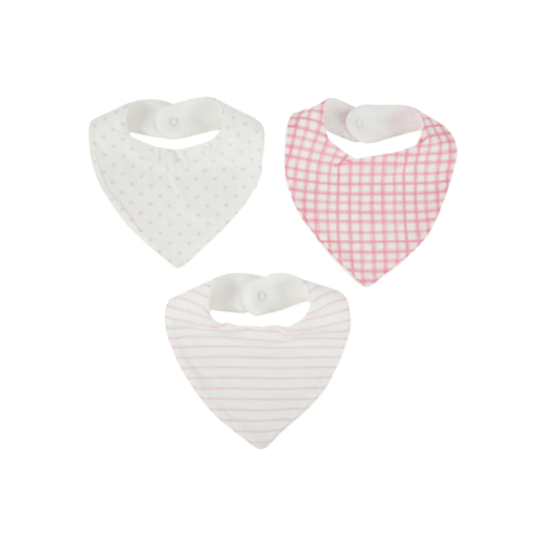 Anko 3 Pack Bandana Bibs - Hearts