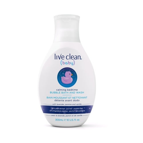 Live Clean Baby Calming Bedtime Bubble Bath and Wash