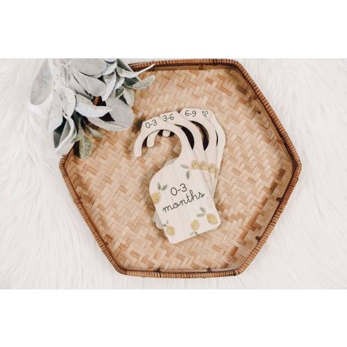 Lemons Baby Wood Closet Dividers Bellamy Collection Nursery Closet Clothes Organizer Wood Clothes Divider Baby Wardrobe Dividers New Mom