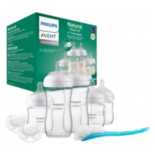 Avent Natural Response Kit Newborn Glass Feeding Bottles SCD879/11
