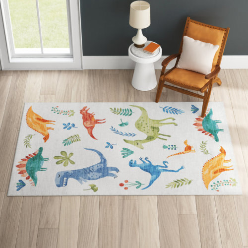 Langley Street Eamon Graphic Machine Washable Area Rug for Living Room Bedroom Dining Room Nursery Kitchen & Reviews | Wayfair