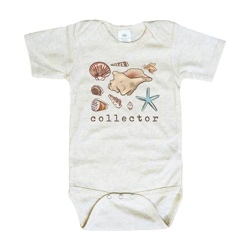 Shell Collector Summer Body Suit Shell shirt Baby summer outfit Ocean tee Beach life Cute unisex beach Summer vacation Beach vibes baby tee
