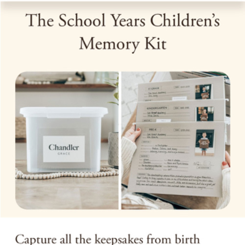 The School Years Memory Kit