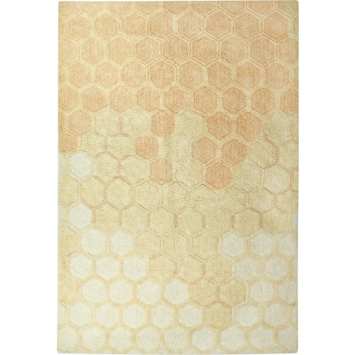 Lorena Canals Honeycomb Washable Cotton Blend Rug, Honey