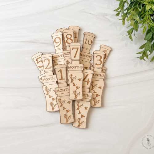 Duck Call Monthly Milestones Markers For Baby Photos | Monthly Milestone Markers | Outdoorsmen Milestone Markers | Duck Call Milestones