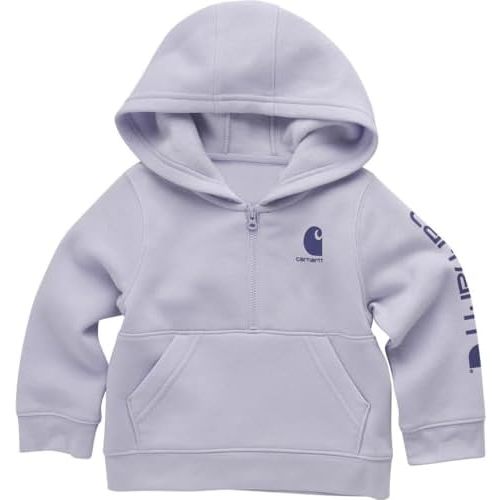 Carhartt Kid's CA7106 Long-Sleeve Quilted Jersey Half-Zip Sweatshirt - Girls