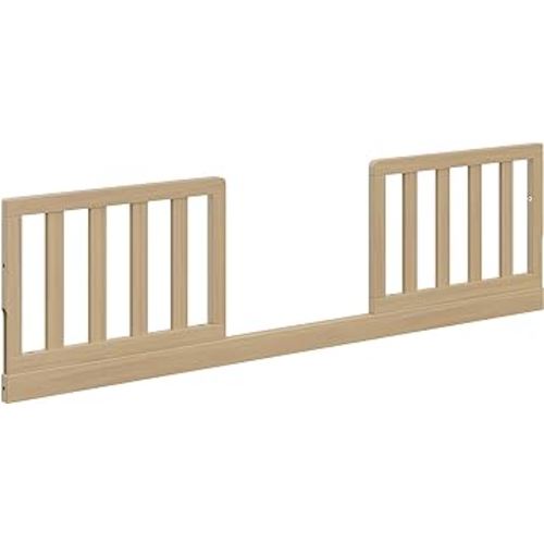 Storkcraft & Graco Toddler Safety Guardrail Kit with Slats (Driftwood) – GREENGUARD Gold Certified, Converts Compatible Storkcraft & Graco Crib to Toddler Bed, Kit Includes 2 Guardrails