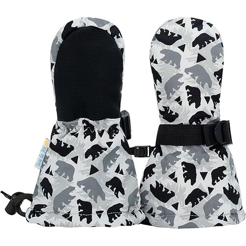 JAN & JUL Boys' Stay-On Snow Mittens Waterproof Insulated