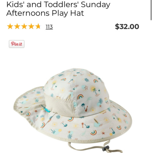 Kids' and Toddlers' Sunday Afternoons Play Hat