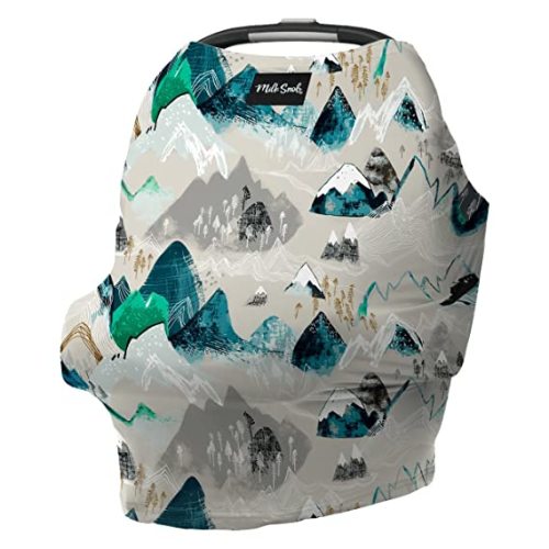 Milk Snob Original 5-in-1 Cover - Added Privacy for Breastfeeding, Baby Car Seat, Carrier, Stroller, High Chair, Shopping Cart, Lounger Canopy - Newborn Essentials, Nursing Top, Rocky Mountain - Multicolor