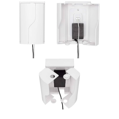 Safety Innovations Twin Door Baby Safety Outlet Cover Box for Babyproofing Outlets - More Interior Space for Extra Large Electrical Plugs and Adapters - Easy to Install - Easy to Use, (1-Pack)