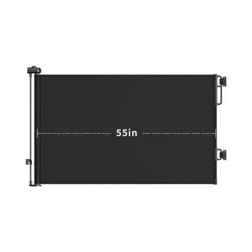 Ophanie Retractable Safety Gate,Extra Wide Mesh Dog Pet Gate 33" Tall, Extends to 55" Wide, Indoor & Outdoor Gates for Stair&Doorways, Black