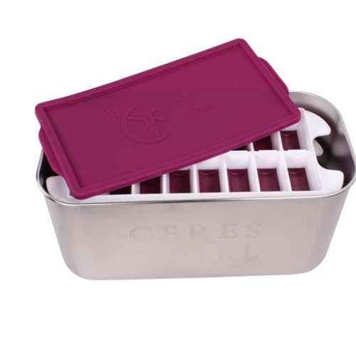Ceres Chill The Milkstache Luxe Reusable Breastmilk Freezer Storage Container, 1/2 Ounce Cubes fit Any Baby Bottle, Freezing Pumped Milk has Never Been Easier (Stainless Steel)