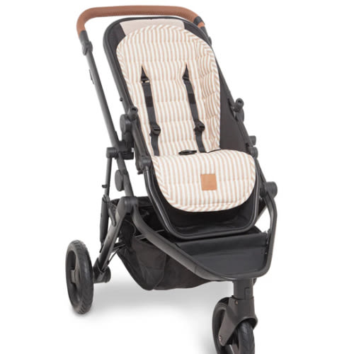 Natural Stripe Universal Linen Pram Liner