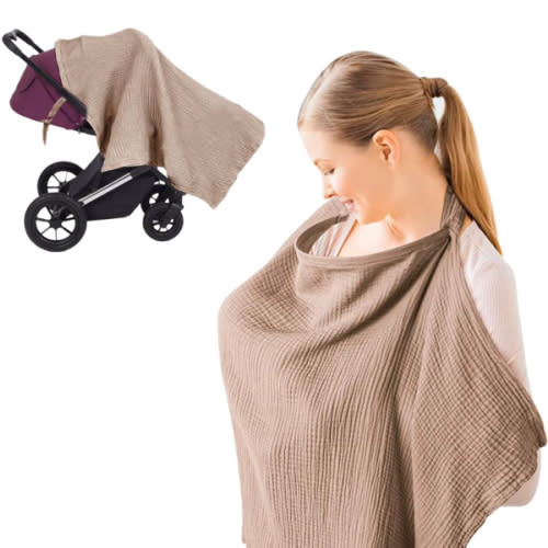 Breastfeeding Nursing Cover, 100% Cotton Nursing Scarf cover Mother Nursing Apron, (Brown) : Amazon.ca: Baby