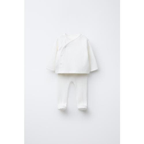 TEXTURED SWEATER AND LEGGINGS SET - Oyster-white | ZARA United States