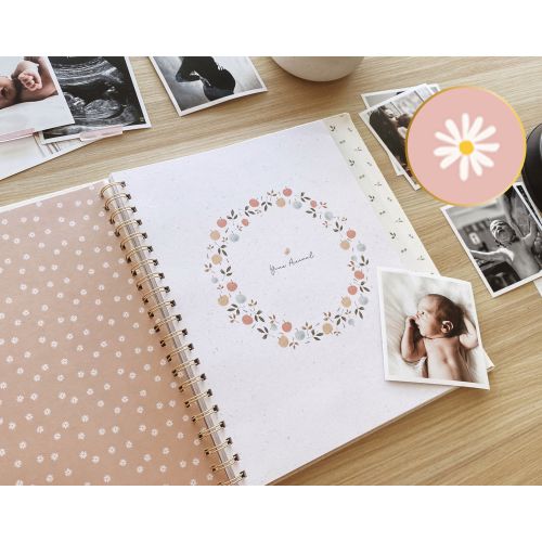 Baby Memory Book - Photo Keepsake to Record Milestones & Firsts for Baby Girl