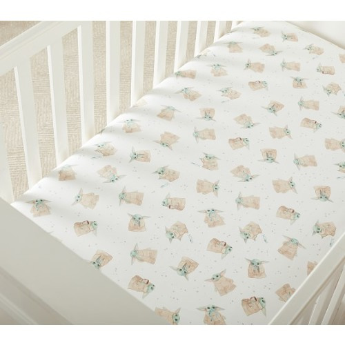Star Wars™ The Mandalorian™ Grogu™ Organic Crib Fitted Sheet | Pottery Barn Kids