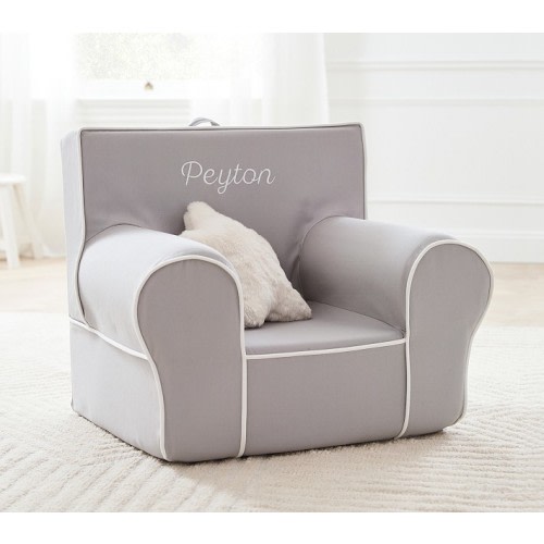 Anywhere Chair®, Gray with White Piping
