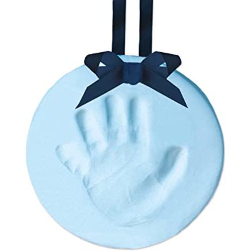 Tiny Ideas Baby Handprint or Footprint DIY Keepsake Ornament Kit, Nursery Décor, Creative Baby Gift, Addition to Baby Registry, Blue