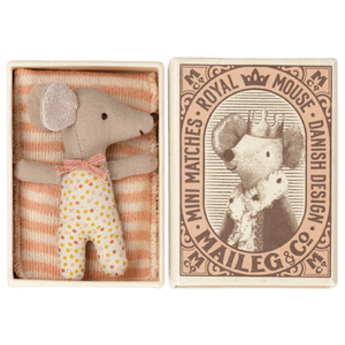 Sleepy Wakey, Baby Mouse - Rose - Maileg USA
