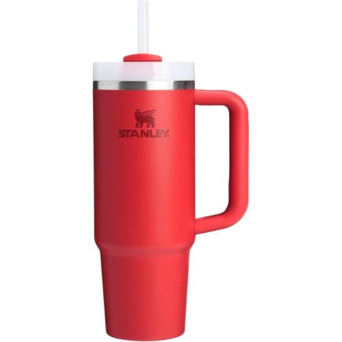 STANLEY Quencher H2.0 Tumbler with Handle and Straw 30 oz | Flowstate 3-Position Lid | Cup Holder Compatible for Travel | Insulated Stainless Steel Cup | BPA-Free | Chili Red